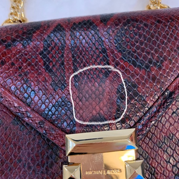 MICHAEL KORS Whitney Small snake skin Leather Shoulder Bag - Picture 2 of 16